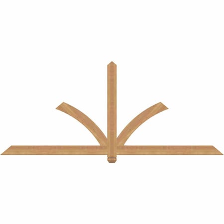 Ekena Millwork Redmond Smooth Timber Gable Bracket, Western Red Cedar, 84"W x 35"H x 1 1/2"D x 3 1/2"F, 10/12 Pitch GBW084X35X0204RED00SWR